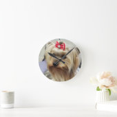 Yorkshire Terrier Clock Runde Wanduhr (Zuhause)