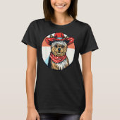 Yorkshire Terrier Cowboy Funny Dog Wild West T-Shirt (Vorderseite)