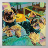 Yorkshire Terrier Custom Art Poster (Vorne)