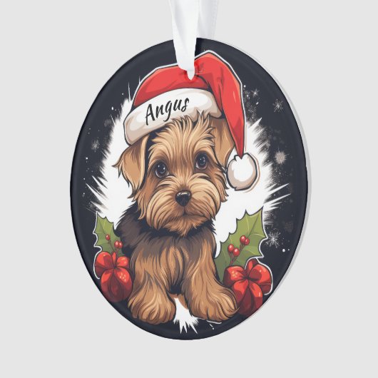 Yorkshire Terrier Custom Christmas Ornament (Vorderseite)