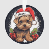 Yorkshire Terrier Custom Christmas Ornament (Vorderseite)