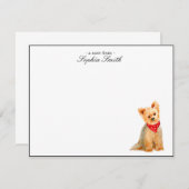 Yorkshire Terrier Custom Flat Dankeschön Dankeskarte (Vorne/Hinten)