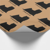 Yorkshire Terrier Custom Wrapping Paper Geschenkpapier (Ecke)