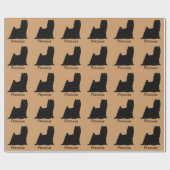 Yorkshire Terrier Custom Wrapping Paper Geschenkpapier (Flach)