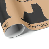 Yorkshire Terrier Custom Wrapping Paper Geschenkpapier (Rolleneckpunkt)