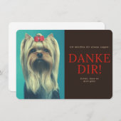 Yorkshire Terrier Dankeskarte (Vorne/Hinten)