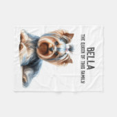Yorkshire Terrier - DIE KÖNIGIN DIESER FAMILIE Fleecedecke (Vorderseite (Horizontal))