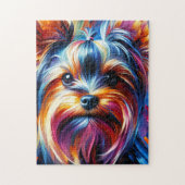 Yorkshire Terrier Dog Acrylic Print | Bunt Puzzle (Vertikal)