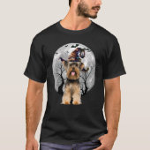 Yorkshire Terrier Dog And Moon Halloween Costume D T-Shirt (Vorderseite)