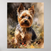 Yorkshire Terrier Dog Art Print Poster (Vorne)