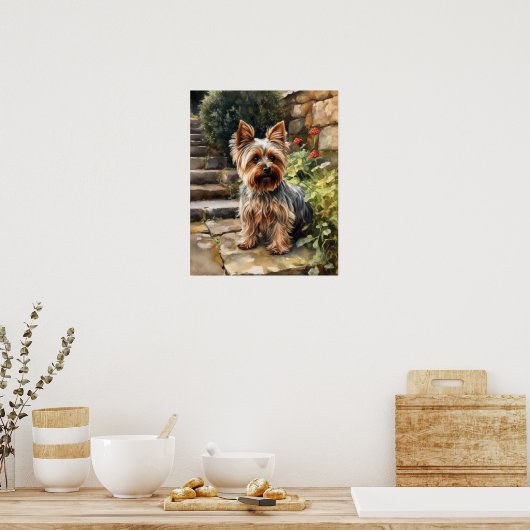 Yorkshire Terrier Dog Art Print Poster (Küche)