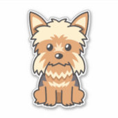 Yorkshire Terrier Dog Aufkleber (Vorderseite)