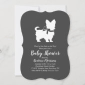 Yorkshire Terrier Dog Baby Shower Gender Neutral Einladung (Vorderseite)