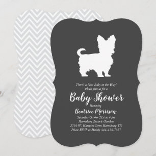 Yorkshire Terrier Dog Baby Shower Gender Neutral Einladung