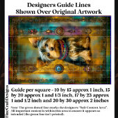 Yorkshire Terrier Dog Baroque Frame DY3L Decoupage Seidenpapier