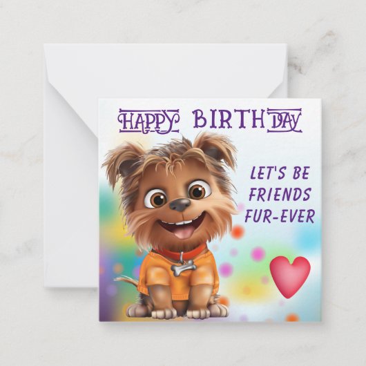 Yorkshire Terrier Dog Birthday Mitteilungskarte (Vorderseite)