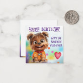 Yorkshire Terrier Dog Birthday Mitteilungskarte (Vorderseite/Rückseite Beispiel)