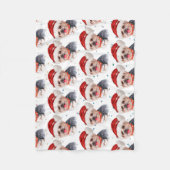 Yorkshire Terrier Dog Breed Christmas Stars Fleecedecke (Vorderseite)