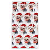 Yorkshire Terrier Dog Breed Christmas Stars Kleine Geschenktüte (Vorderseite)