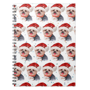 Yorkshire Terrier Dog Breed Christmas Stars Notizblock