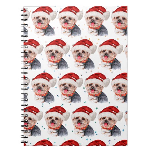 Yorkshire Terrier Dog Breed Christmas Stars Notizblock (Vorderseite)