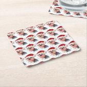 Yorkshire Terrier Dog Breed Christmas Stars Rechteckiger Pappuntersetzer (angewinkelt)