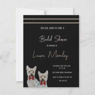 Yorkshire Terrier dog Bridal Shower Einladung