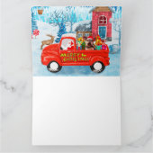 Yorkshire Terrier Dog Christmas Delivery Truck Karte (Innenseite)