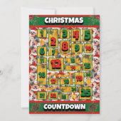 Yorkshire Terrier Dog Countdown Weihnachtsfest Feiertagskarte (Vorderseite)