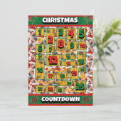 Yorkshire Terrier Dog Countdown Weihnachtsfest Feiertagskarte (Stehend Vorderseite)