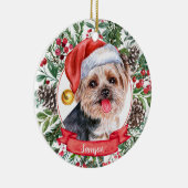 Yorkshire Terrier Dog Custom Christmas Ornament (Rechts)