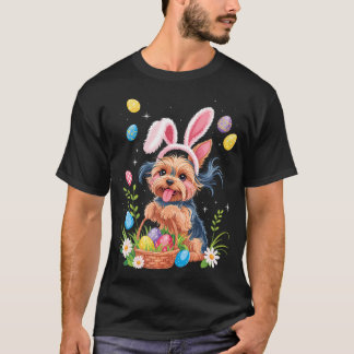 Yorkshire Terrier Dog Easter Egg Hunting Basket T-Shirt