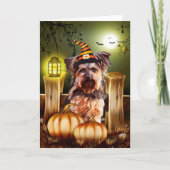 Yorkshire Terrier Dog Halloween Karte (Vorderseite)