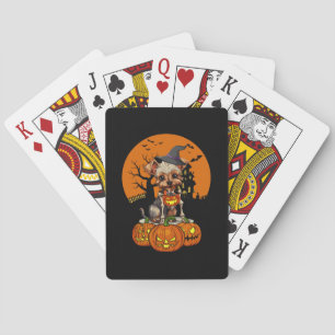 Yorkshire Terrier Dog Halloween Spielkarten
