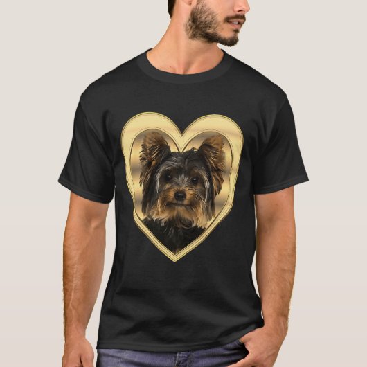 Yorkshire Terrier Dog Heart Yorkshire Terrier T-Shirt (Vorderseite)