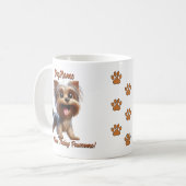 Yorkshire Terrier - Dog hinzufügen, Text ändern Kaffeetasse (Vorderseite Links)