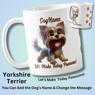 Yorkshire Terrier - Dog hinzufügen, Text ändern Kaffeetasse