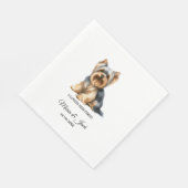 Yorkshire Terrier Dog I liebte ihre erste Hochzeit Serviette (Ecke)