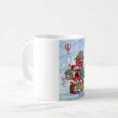 Yorkshire Terrier Dog im Schnee Weihnachtshundehau Kaffeetasse (Vorderseite Links)