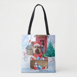 Yorkshire Terrier Dog im Schnee Weihnachtshundehau Tasche
