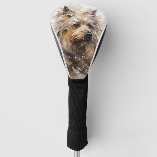 Yorkshire Terrier Dog im Wind 005 - Yacobsen D Golf Headcover (Vorderseite)