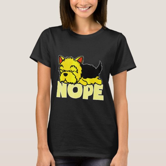 Yorkshire Terrier Dog Lazy Day Tired T-Shirt (Vorderseite)
