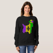 Yorkshire Terrier Dog Mardi Gras Carnival Funny Pu Sweatshirt (Vorne ganz)