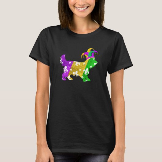 Yorkshire Terrier Dog Mardi Gras Carnivals Funny P T-Shirt (Vorderseite)