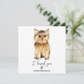 Yorkshire Terrier Dog Mum Puppy Pers Birthday Karte (Stehend Vorderseite)