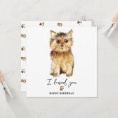 Yorkshire Terrier Dog Mum Puppy Pers Birthday Karte (Vorderseite/Rückseite Beispiel)