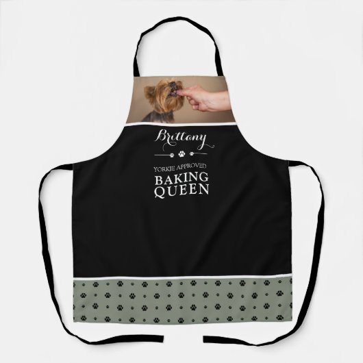 Yorkshire Terrier Dog Name Foto Custom Schürze (Vorderseite)