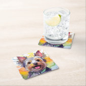 Yorkshire Terrier Dog Paper Untersetzer (Vor Ort)