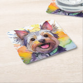 Yorkshire Terrier Dog Paper Untersetzer (angewinkelt)