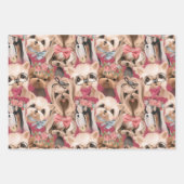 Yorkshire Terrier Dog Pattern Geschenkpapier Set (Vorderseite 2)